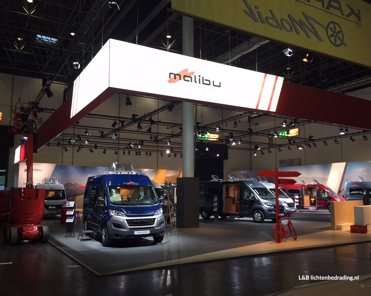 Stand Malibu op de Caravanbeurs in Dusseldorf