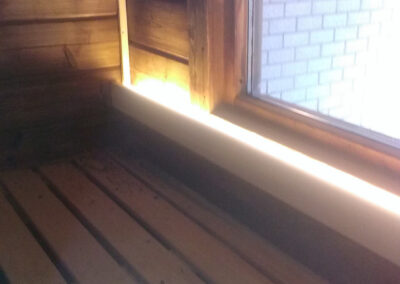 sauna met ledverlichting