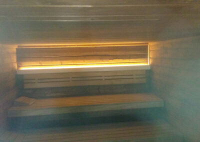 sauna met ledverlichting