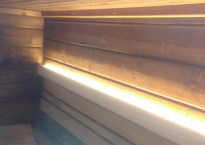 sauna met ledverlichting